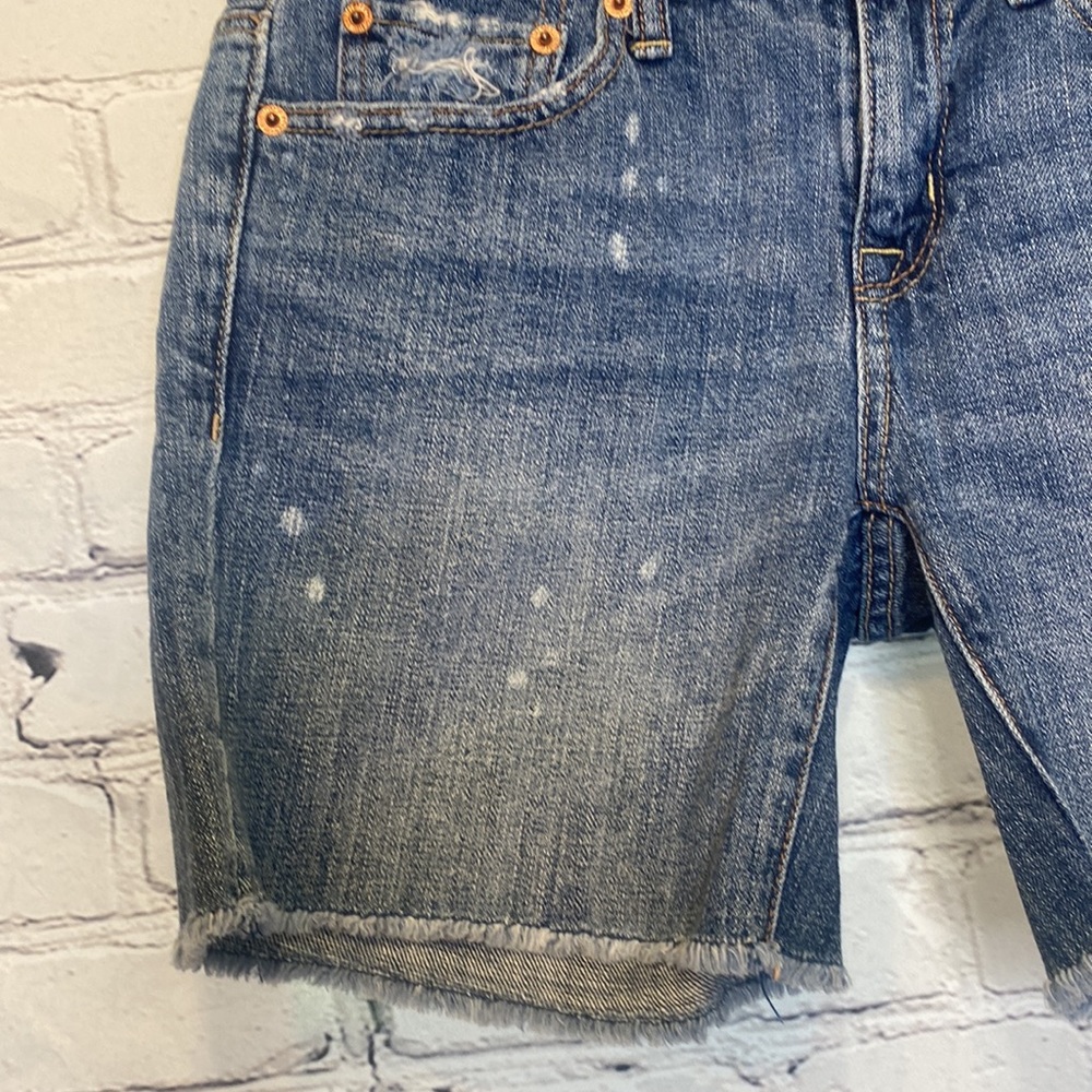 American Eagle Outfitters Cut-Off Distressed Blue Jean Shorts Size 0 - Picture 4 of 13